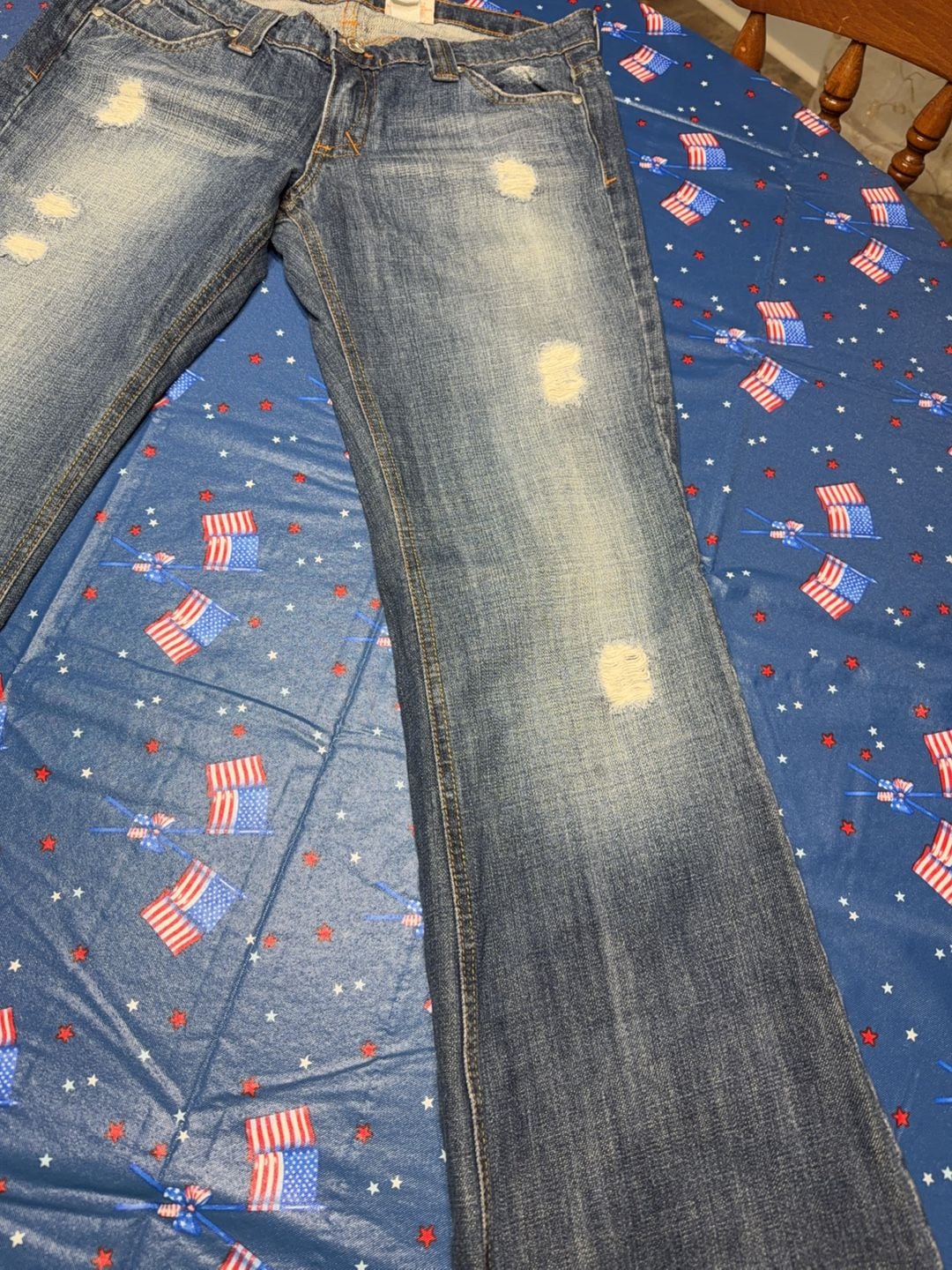 Smarque Distressed Bootcut Jeans 4
