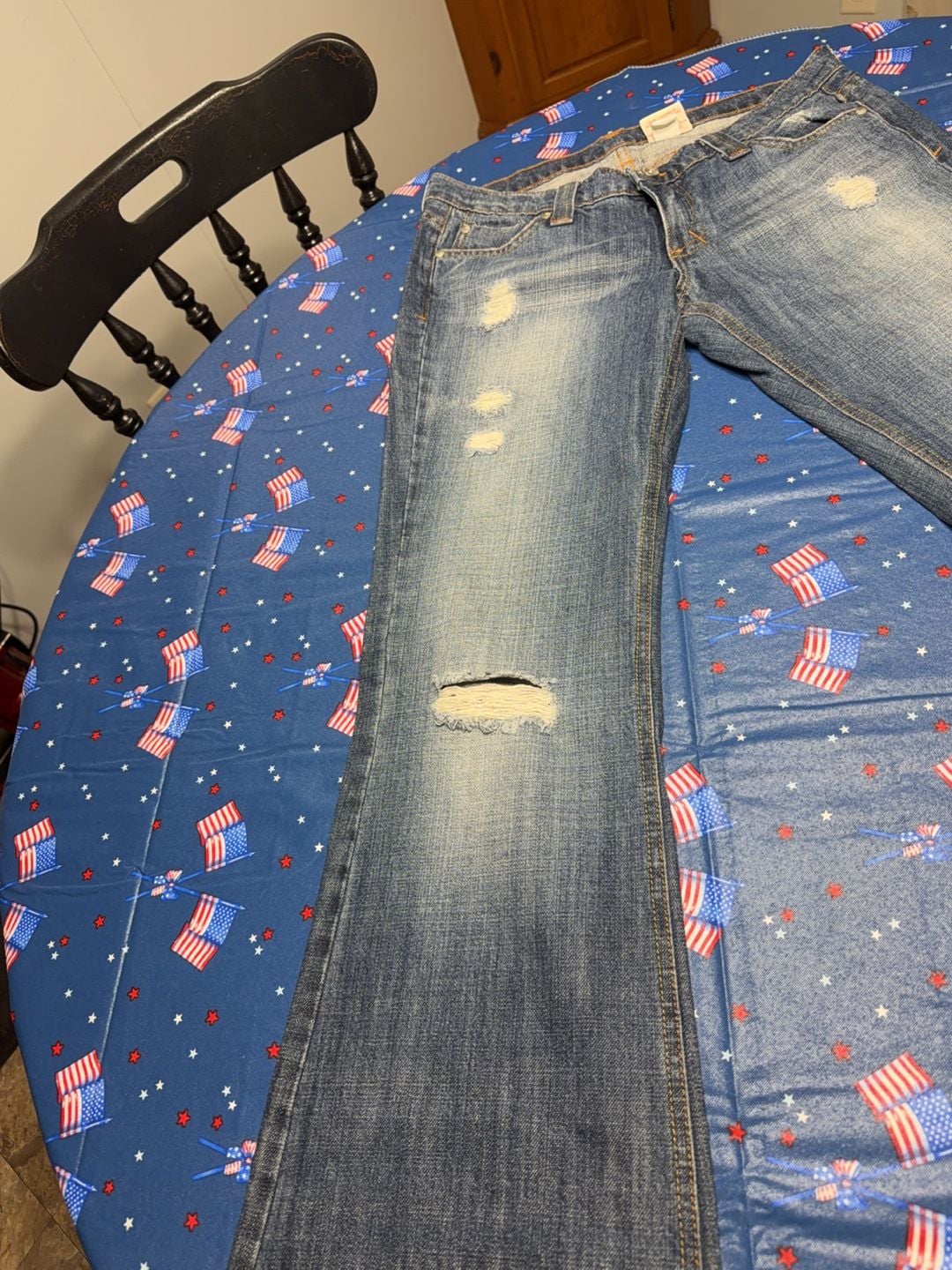 Smarque Distressed Bootcut Jeans 5