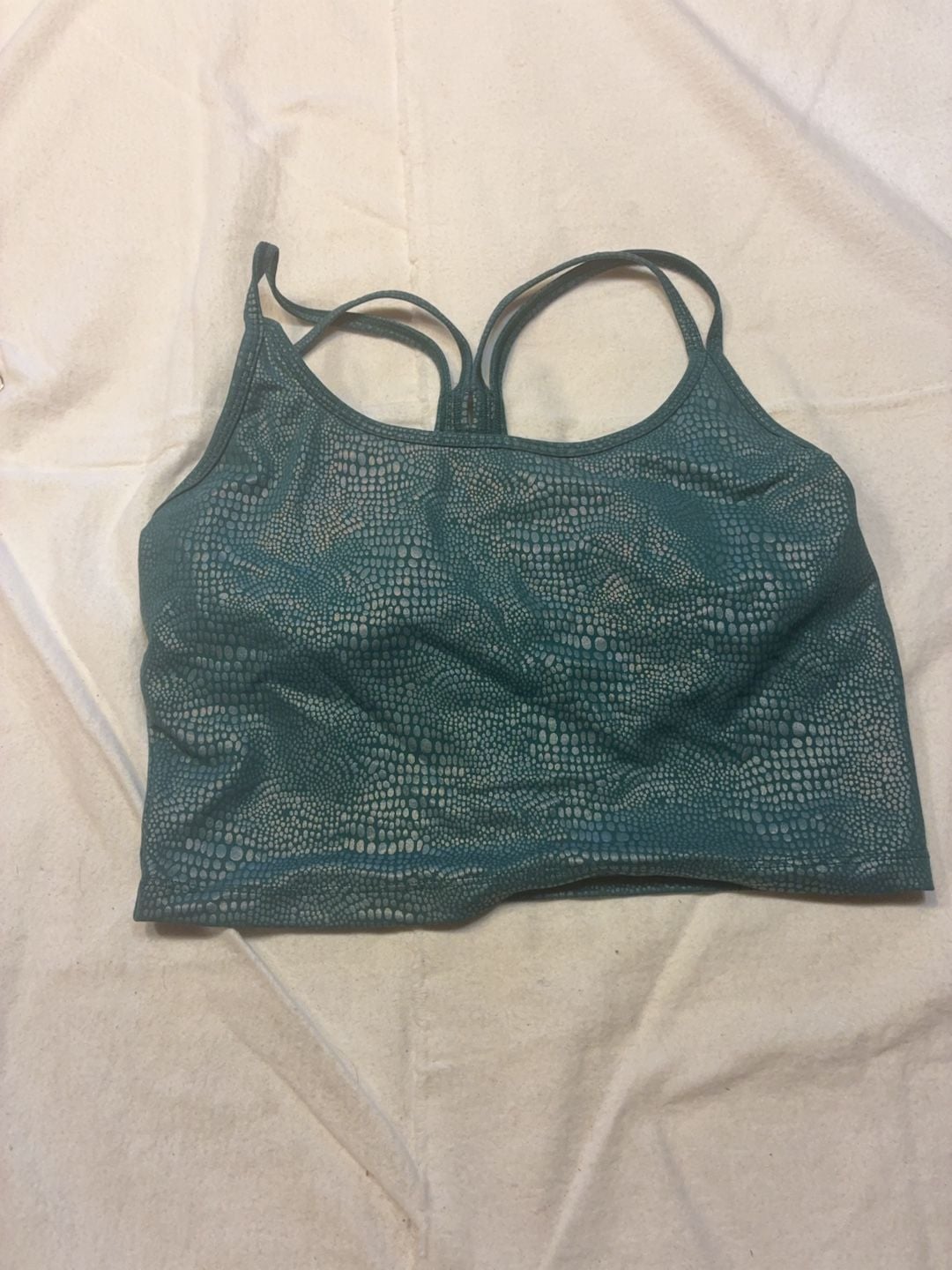 Calvin Klein Performance Teal Snake Print Sports Bra Size M 1