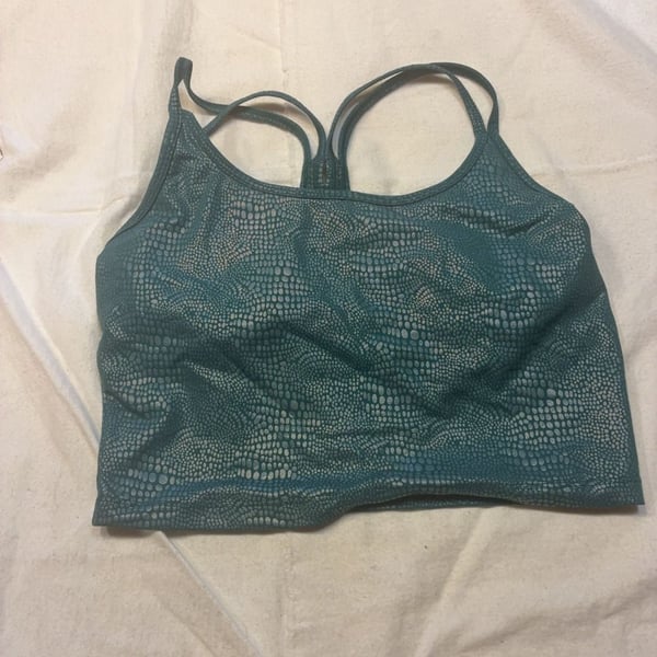 Calvin Klein Performance Teal Snake Print Sports Bra Size M