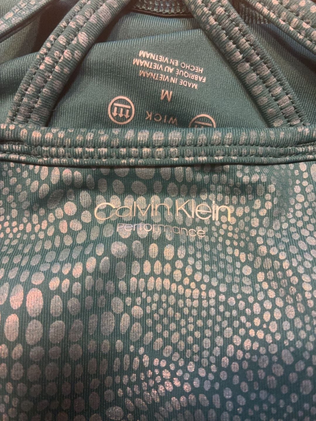 Calvin Klein Performance Teal Snake Print Sports Bra Size M 3