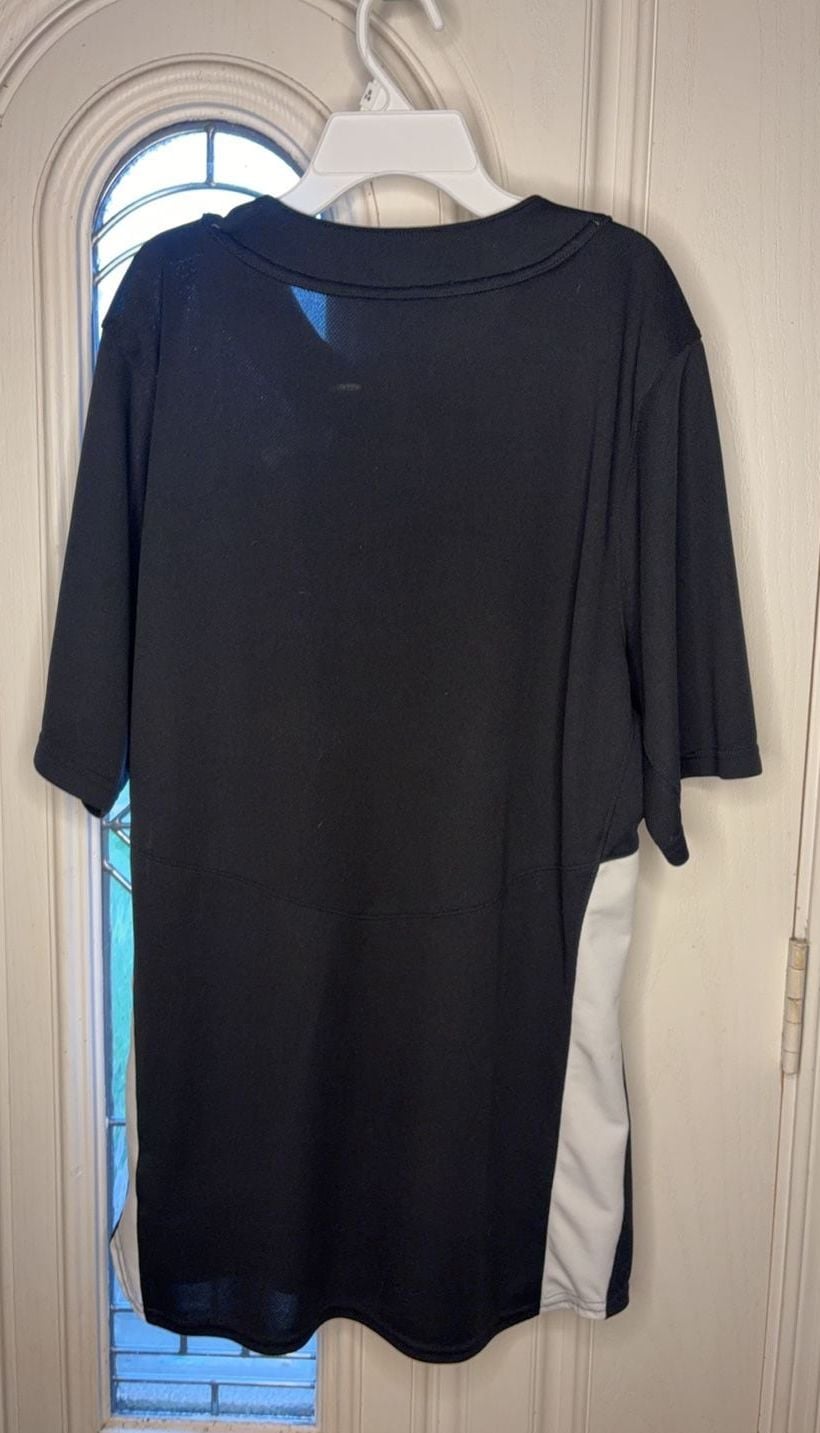 Adidas Baseball Button-Front Jersey Black Size XL 6