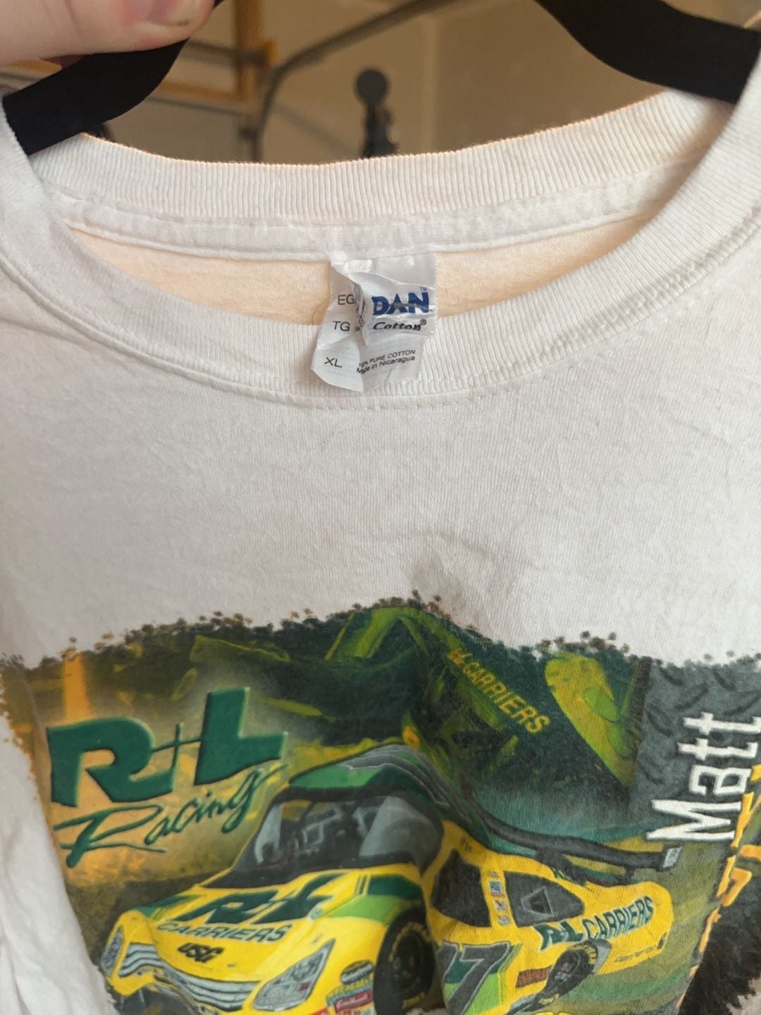 NASCAR × Vintage Vintage Matt Kenseth Yellow Y2K NASCAR DeWALT Racing Tee 4