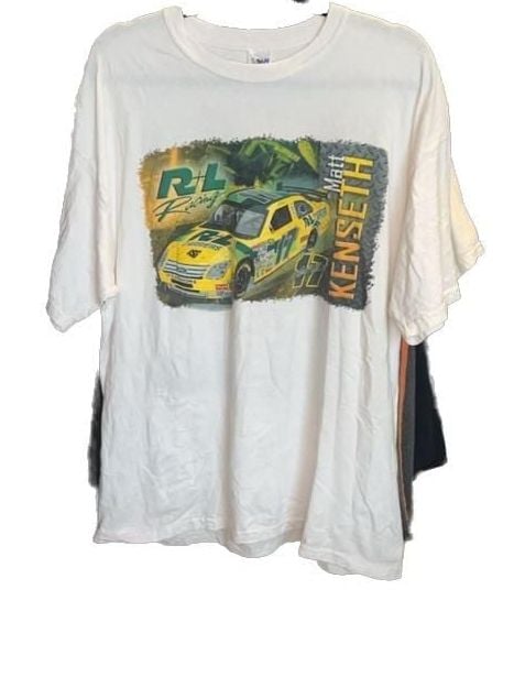 NASCAR × Vintage Vintage Matt Kenseth Yellow Y2K NASCAR DeWALT Racing Tee 2