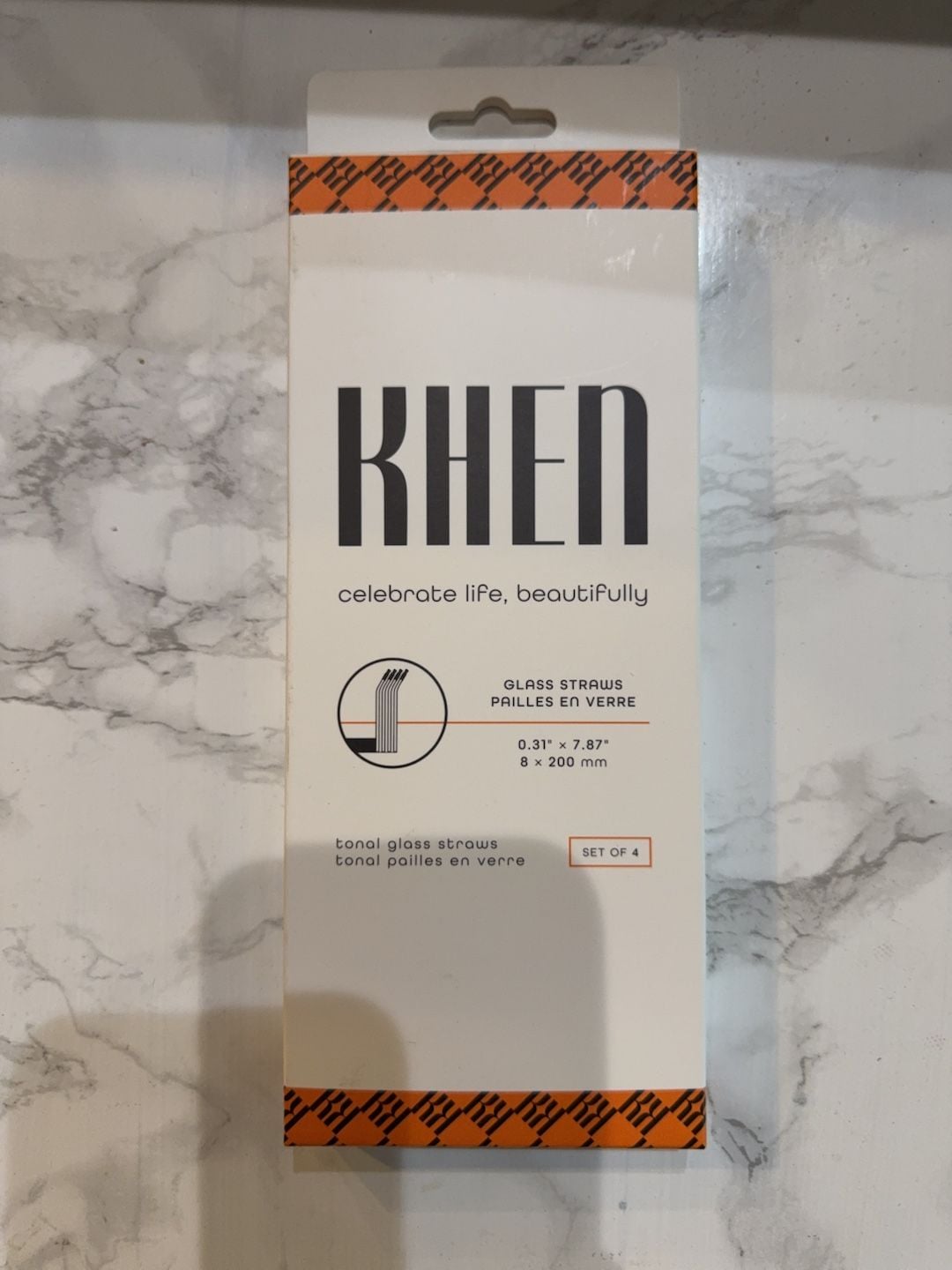 Khen The Tonal Collection Glass Straws Set of 4 1