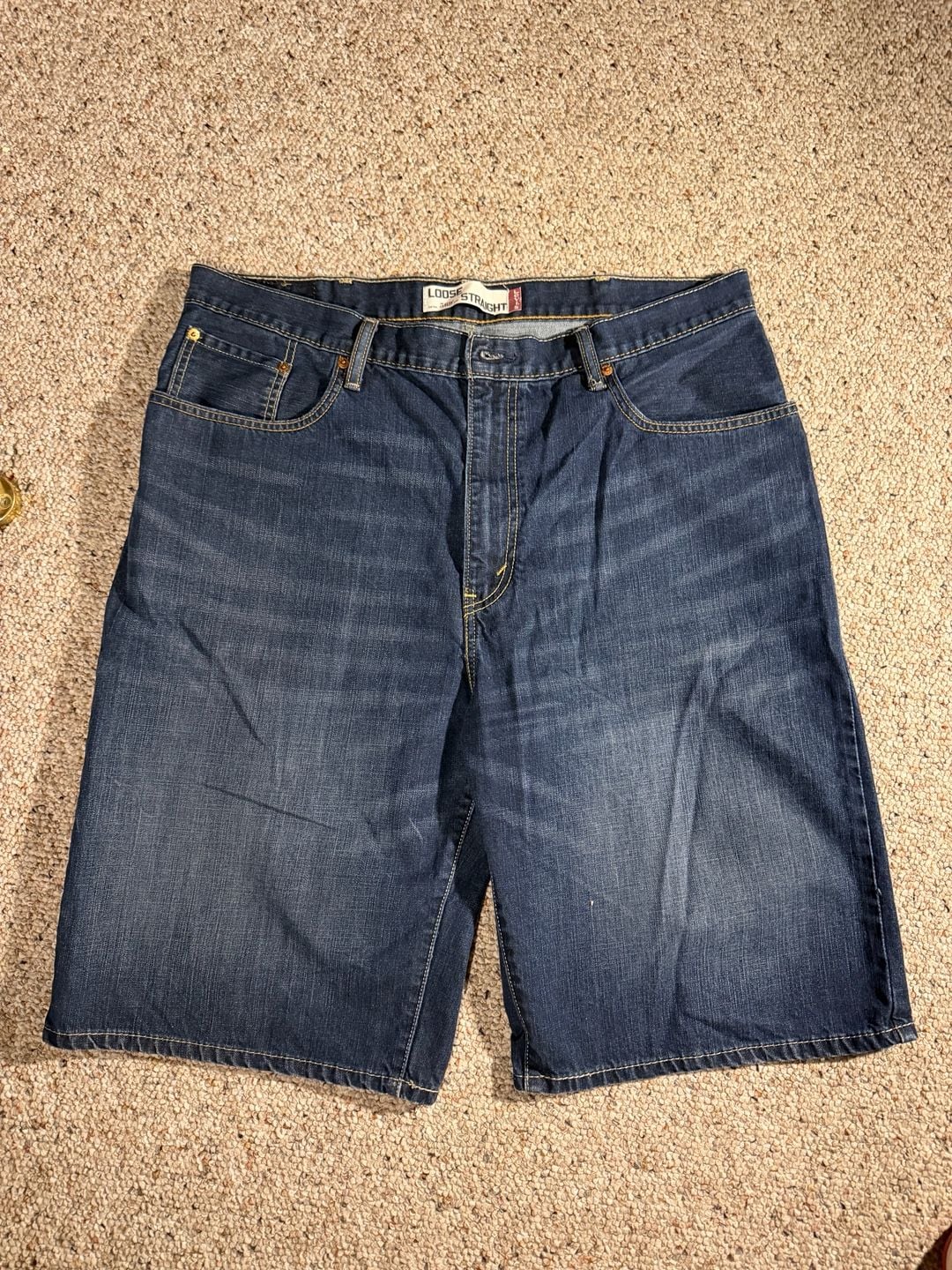 Levi's 569 Loose Straight Denim Jean Shorts Size 38 3