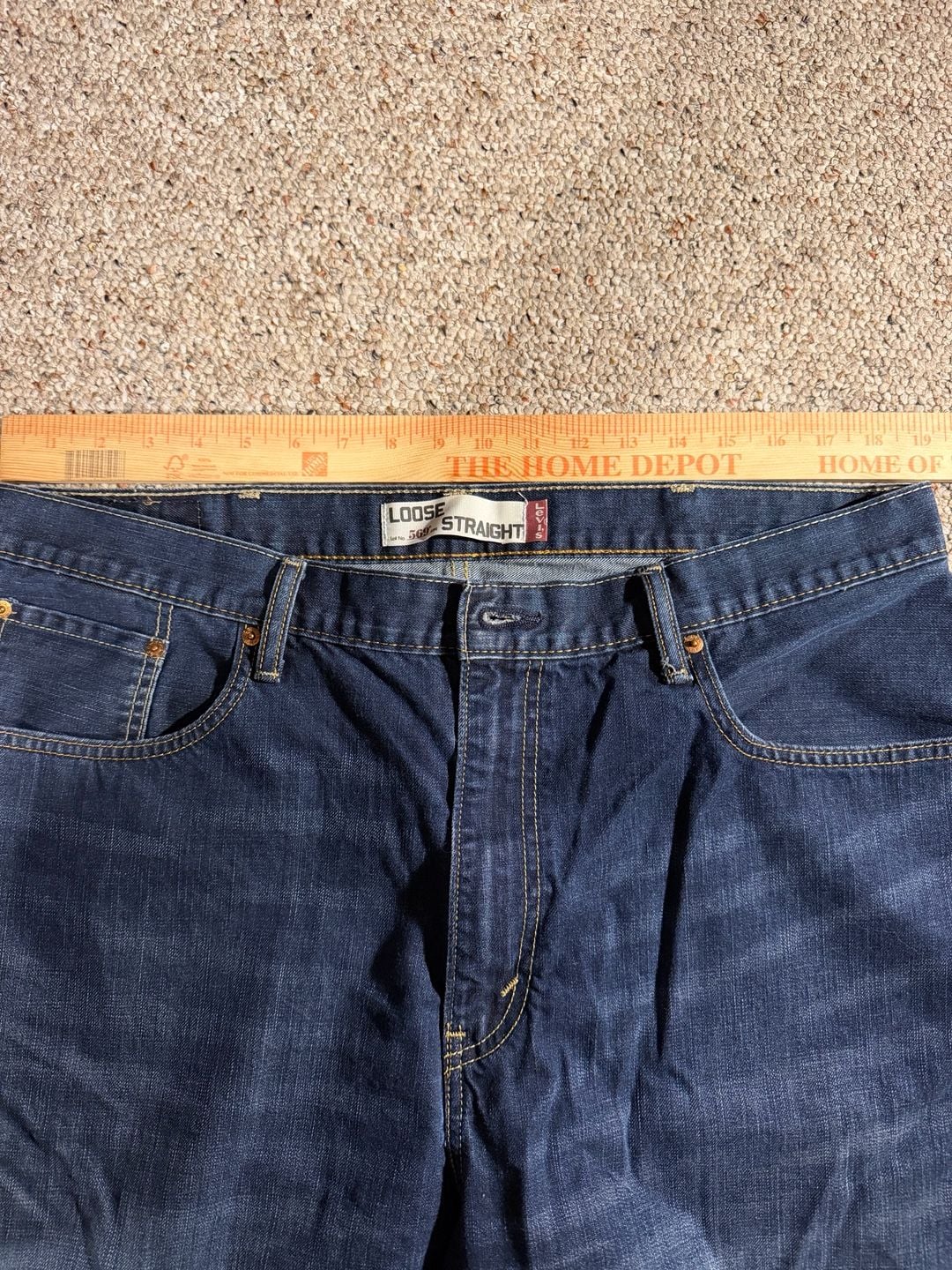 Levi's 569 Loose Straight Denim Jean Shorts Size 38 4