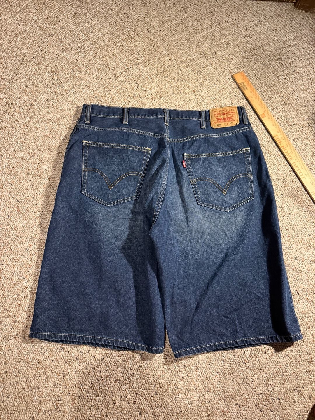 Levi's 569 Loose Straight Denim Jean Shorts Size 38 8