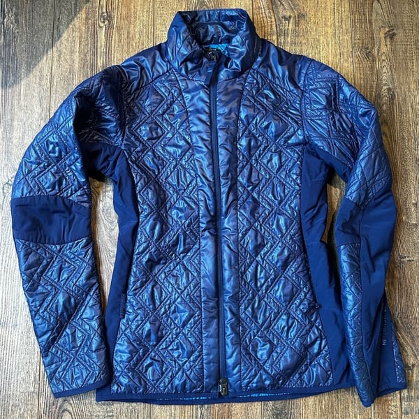 Mountain Force Quilted Insulated Jacket Navy Blue Size 34/XS