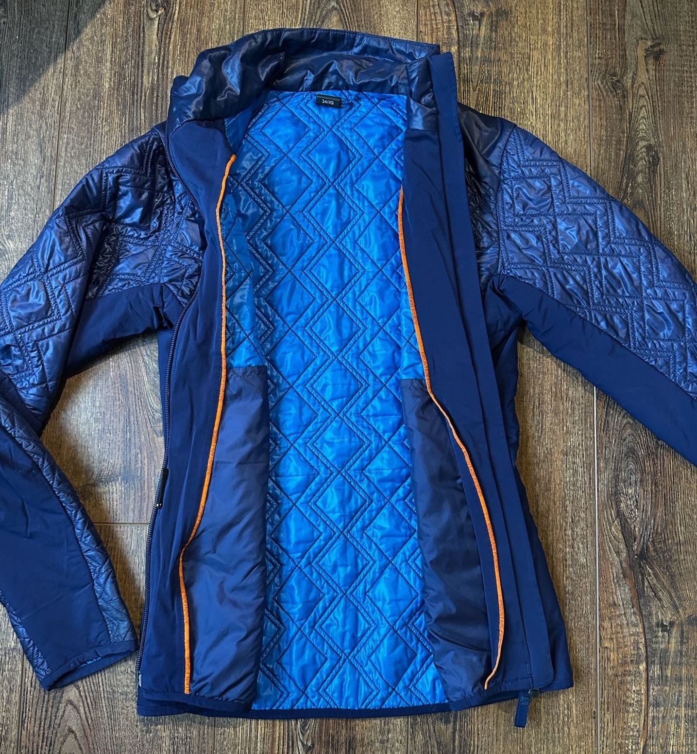 Mountain Force Quilted Insulated Jacket Navy Blue Size 34/XS 5