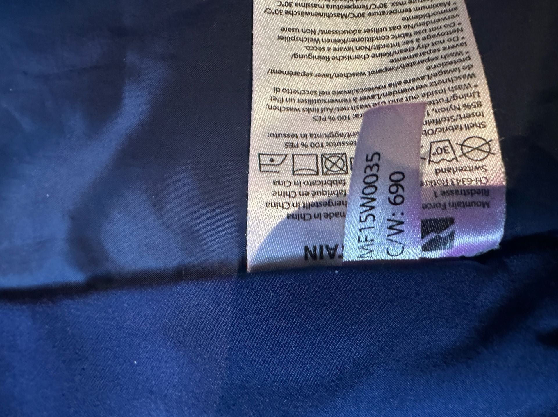 Mountain Force Quilted Insulated Jacket Navy Blue Size 34/XS 8
