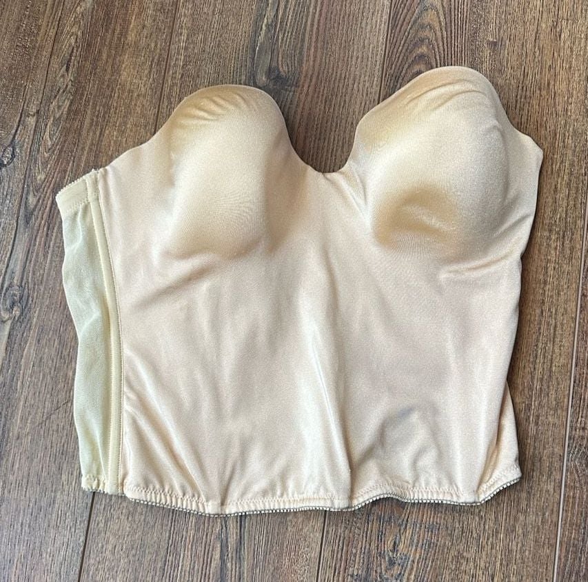 Dominique 8541 Strapless Backless Bustier Corset Beige 36DD 1