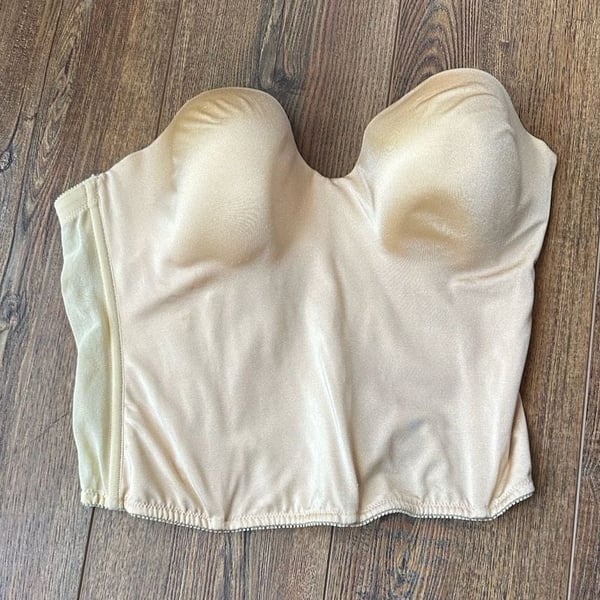 Dominique 8541 Strapless Backless Bustier Corset Beige 36DD