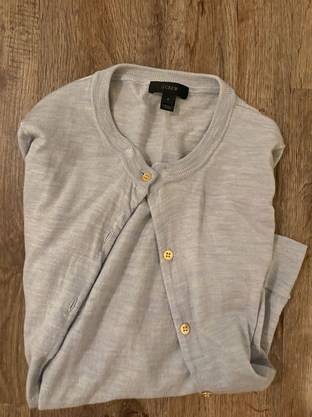J.Crew Light Blue Button-Front Cardigan Sweater Size S 5