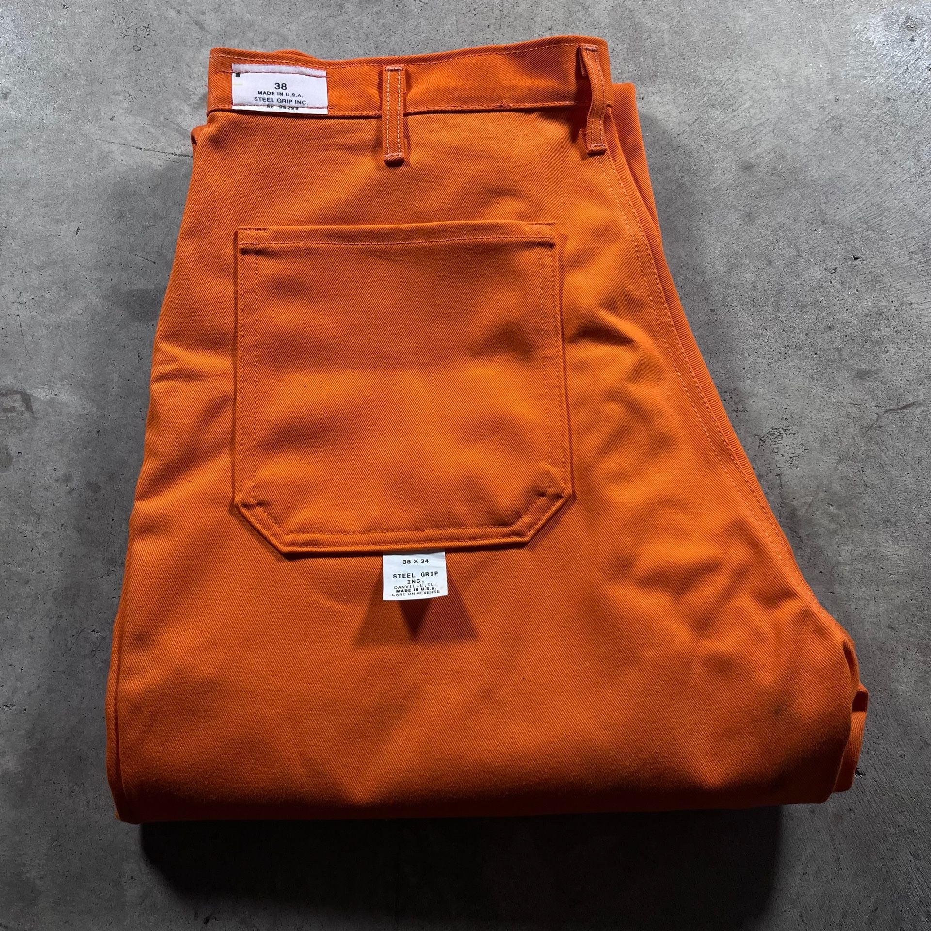 Steel Grip Inc. Vintage Orange Work Pants Size 38x34 3