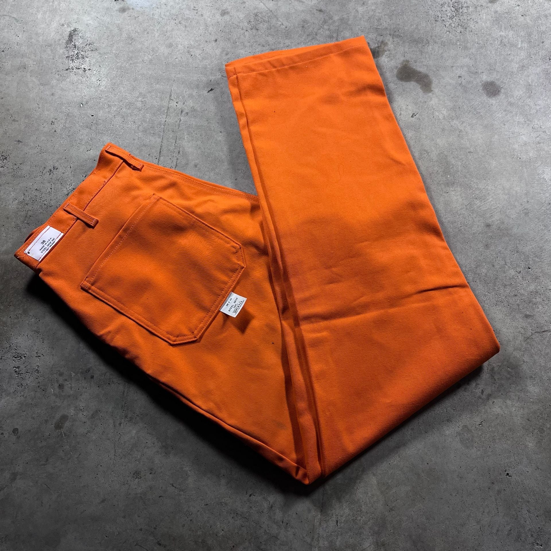 Steel Grip Inc. Vintage Orange Work Pants Size 38x34 4