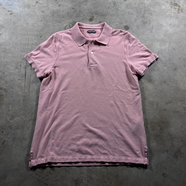 Tom Ford Pink Cotton Pique Polo Shirt Size 50-$450