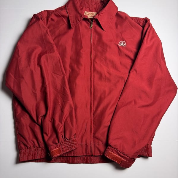 Technology That Yields Plaid Lined Red Windbreaker Jacket XL