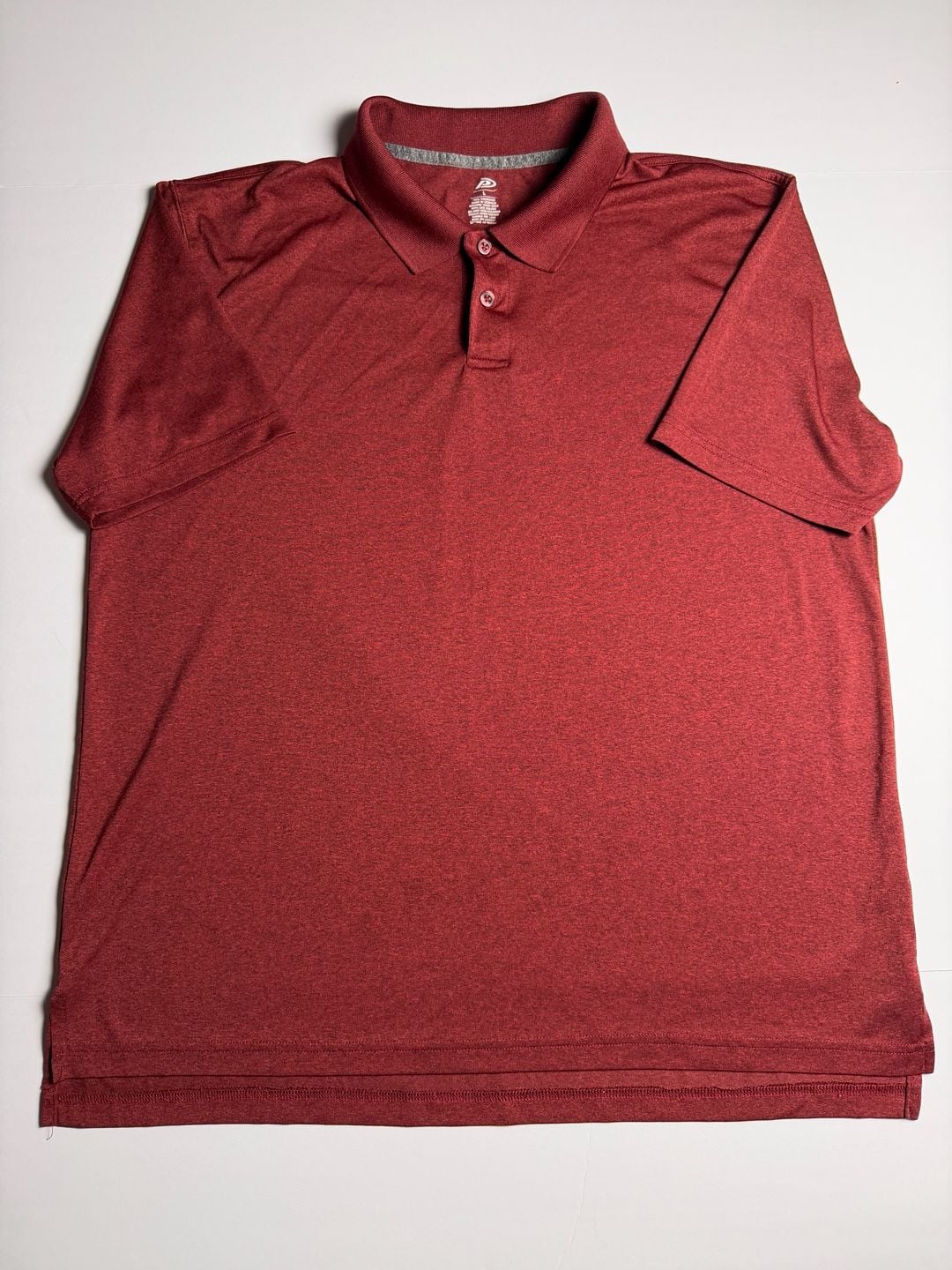 Pro Player Men's Performance Polo Shirt Red Heather Size Large 2