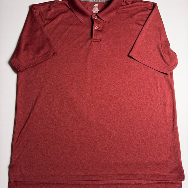 Pro Player Men's Performance Polo Shirt Red Heather Size Large