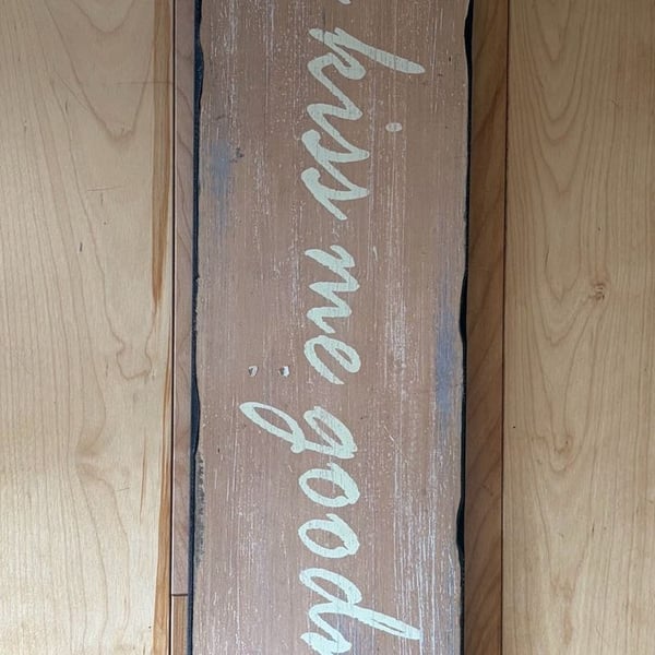 Always Kiss Me Goodnight Distressed Wood Wall Sign