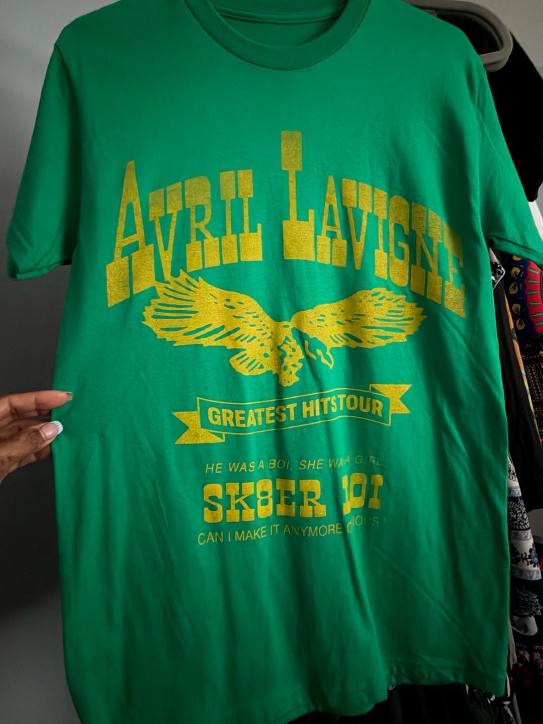 Avril Lavigne Greatest Hitstour Sk8er Boi Graphic T-Shirt Size S 1