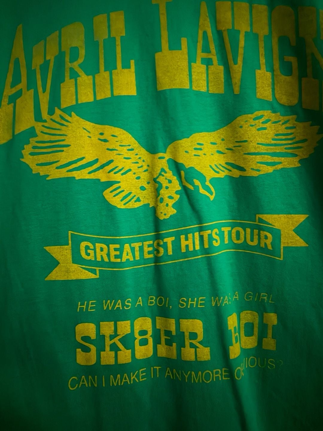 Avril Lavigne Greatest Hitstour Sk8er Boi Graphic T-Shirt Size S 2