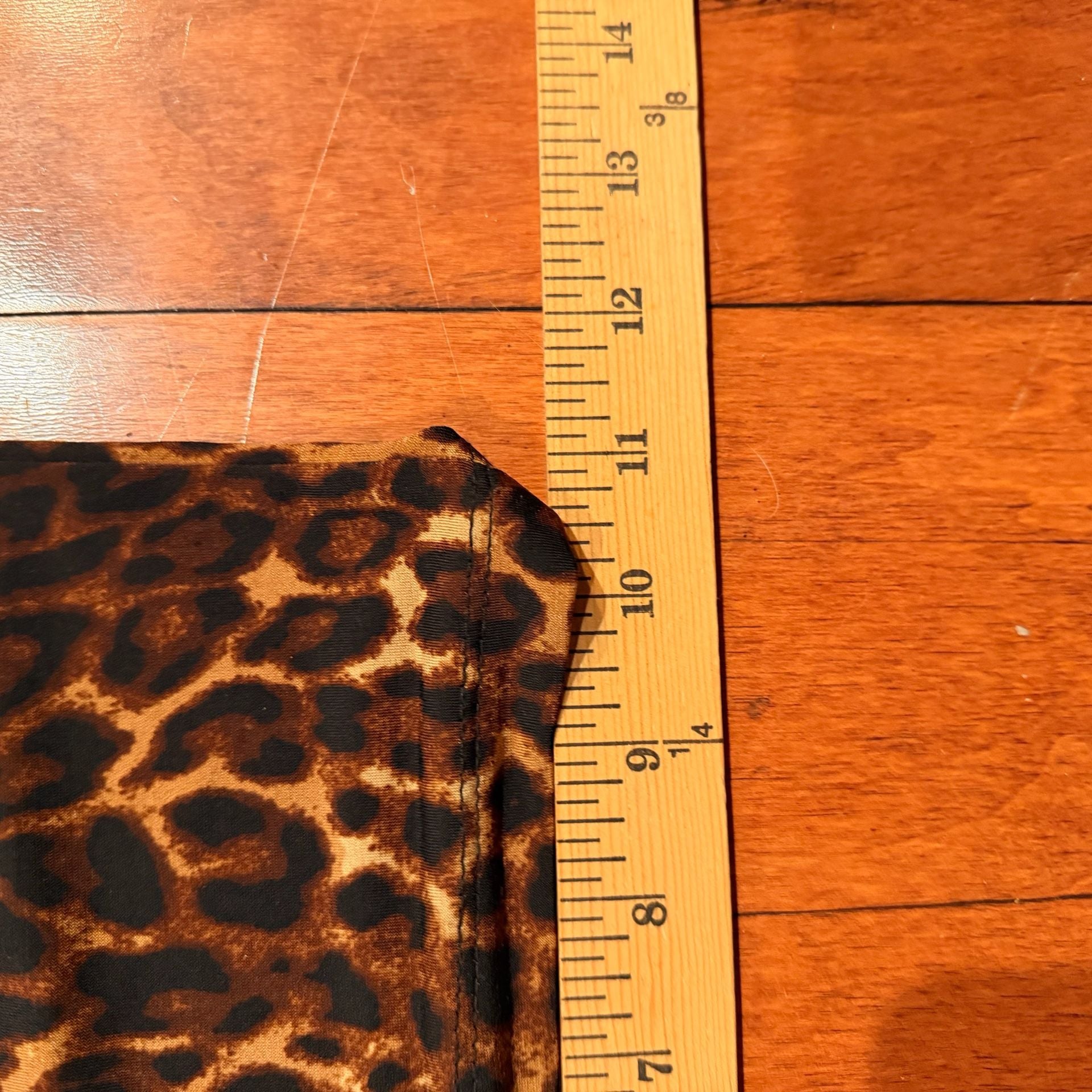 IMAN Global Chic Leopard Print Wide Leg Pants Size L Long 4