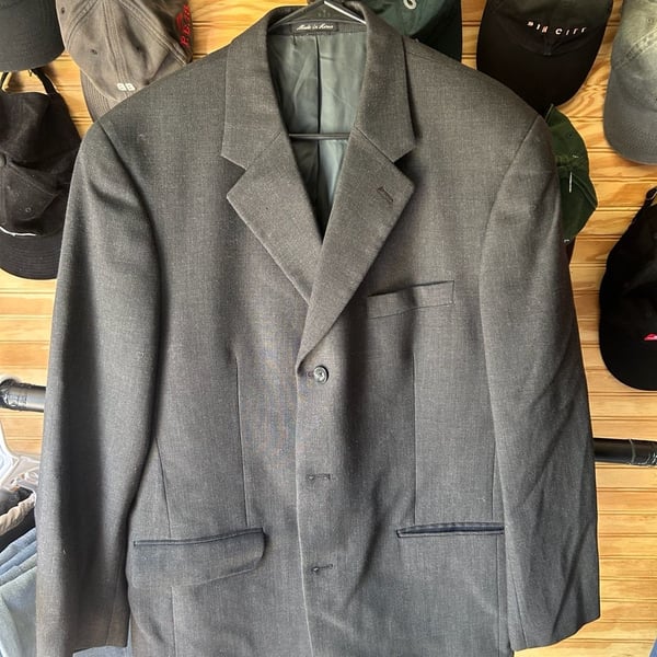 Dolce & Gabbana Black Virgin Wool Suit Size 52 IT,