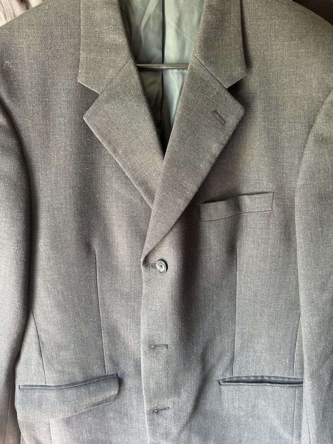 Dolce & Gabbana Black Virgin Wool Suit Size 52 IT, 2