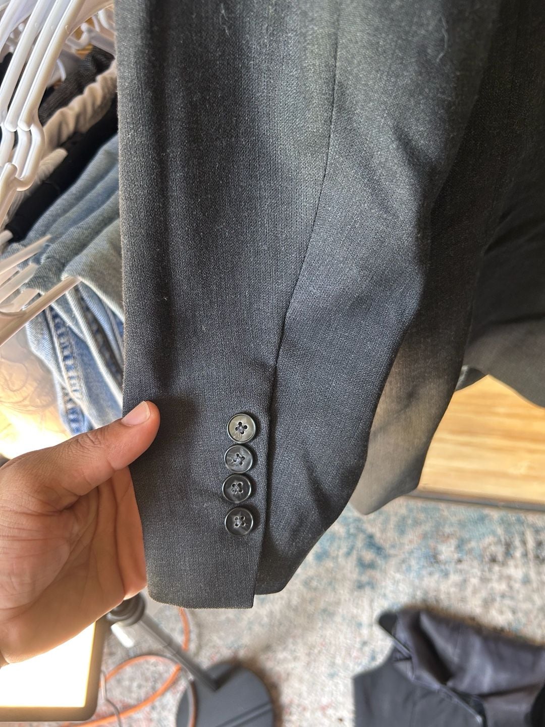 Dolce & Gabbana Black Virgin Wool Suit Size 52 IT, 5