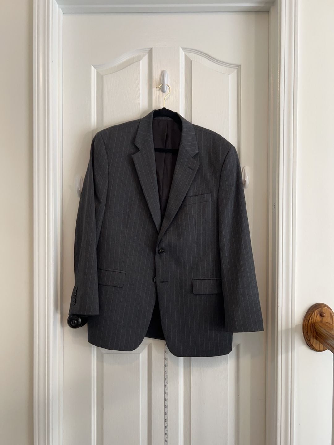 Lauren Ralph Lauren Mens 100% Wool Pinstripe Blazer Gray Sport Coat. 2