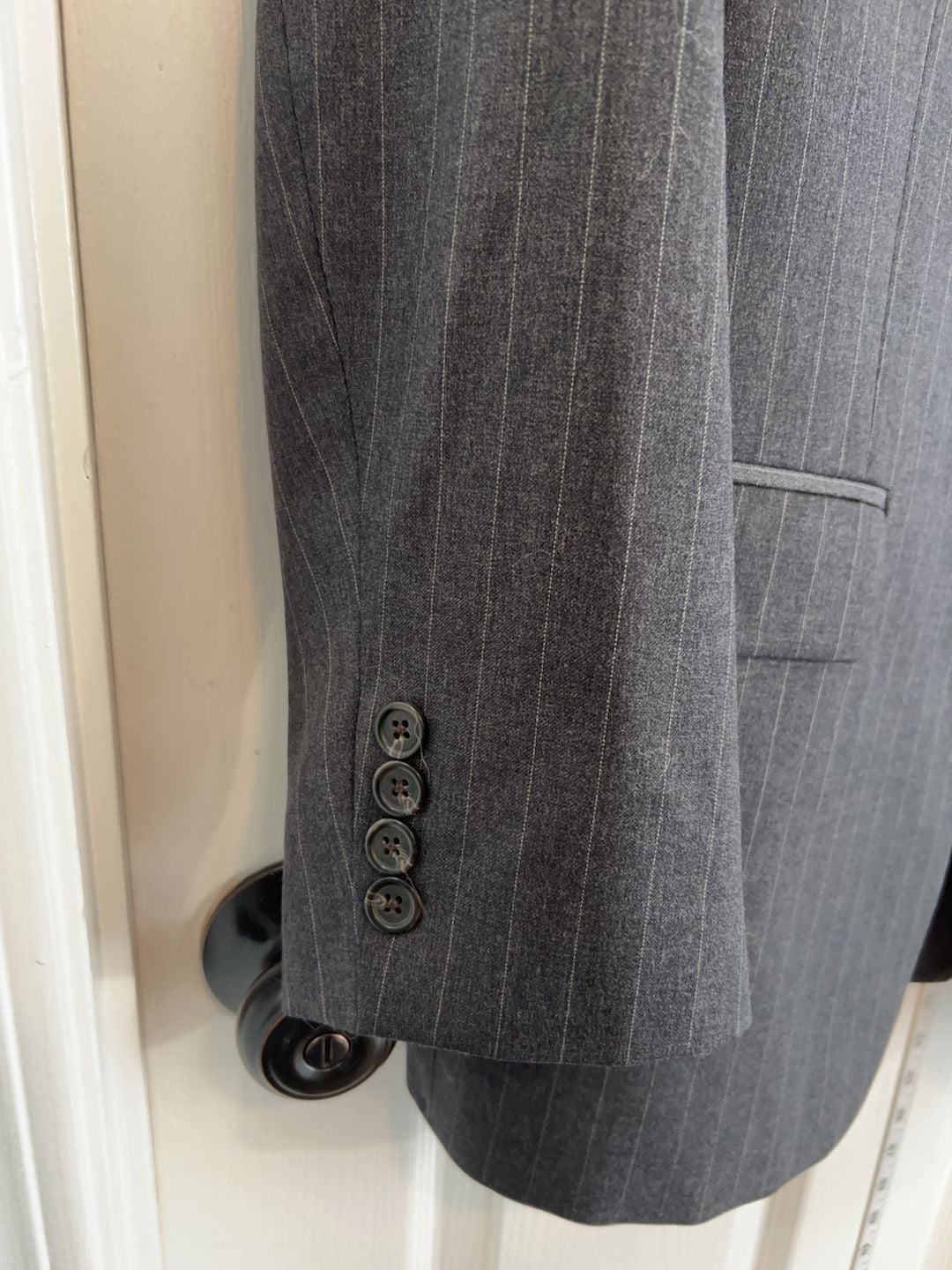 Lauren Ralph Lauren Mens 100% Wool Pinstripe Blazer Gray Sport Coat. 3