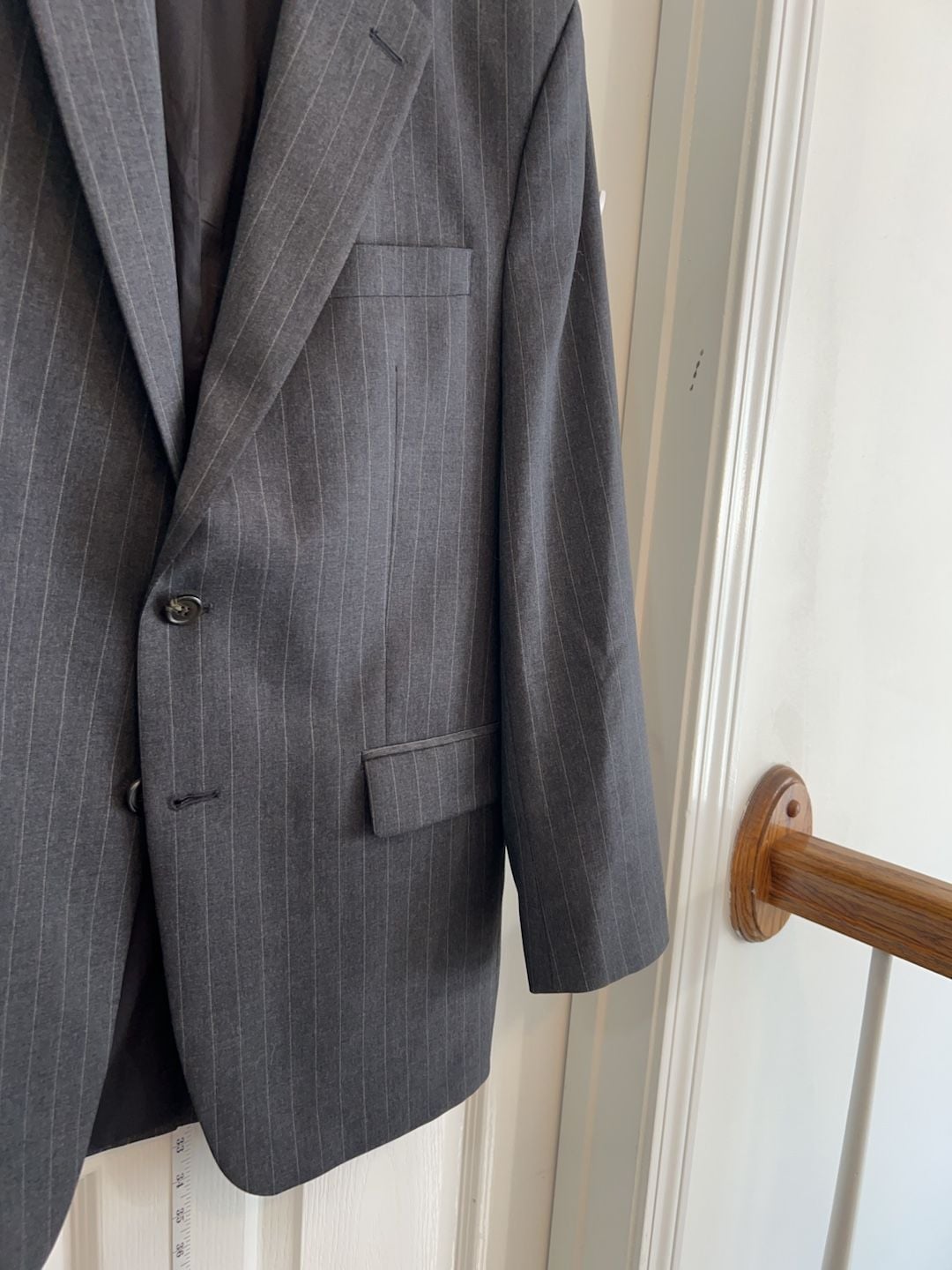 Lauren Ralph Lauren Mens 100% Wool Pinstripe Blazer Gray Sport Coat. 5