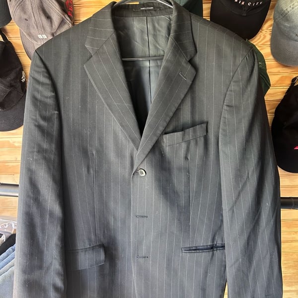 Brandini Tailored for Famous-Barr Pure New Wool Pinstripe Blazer