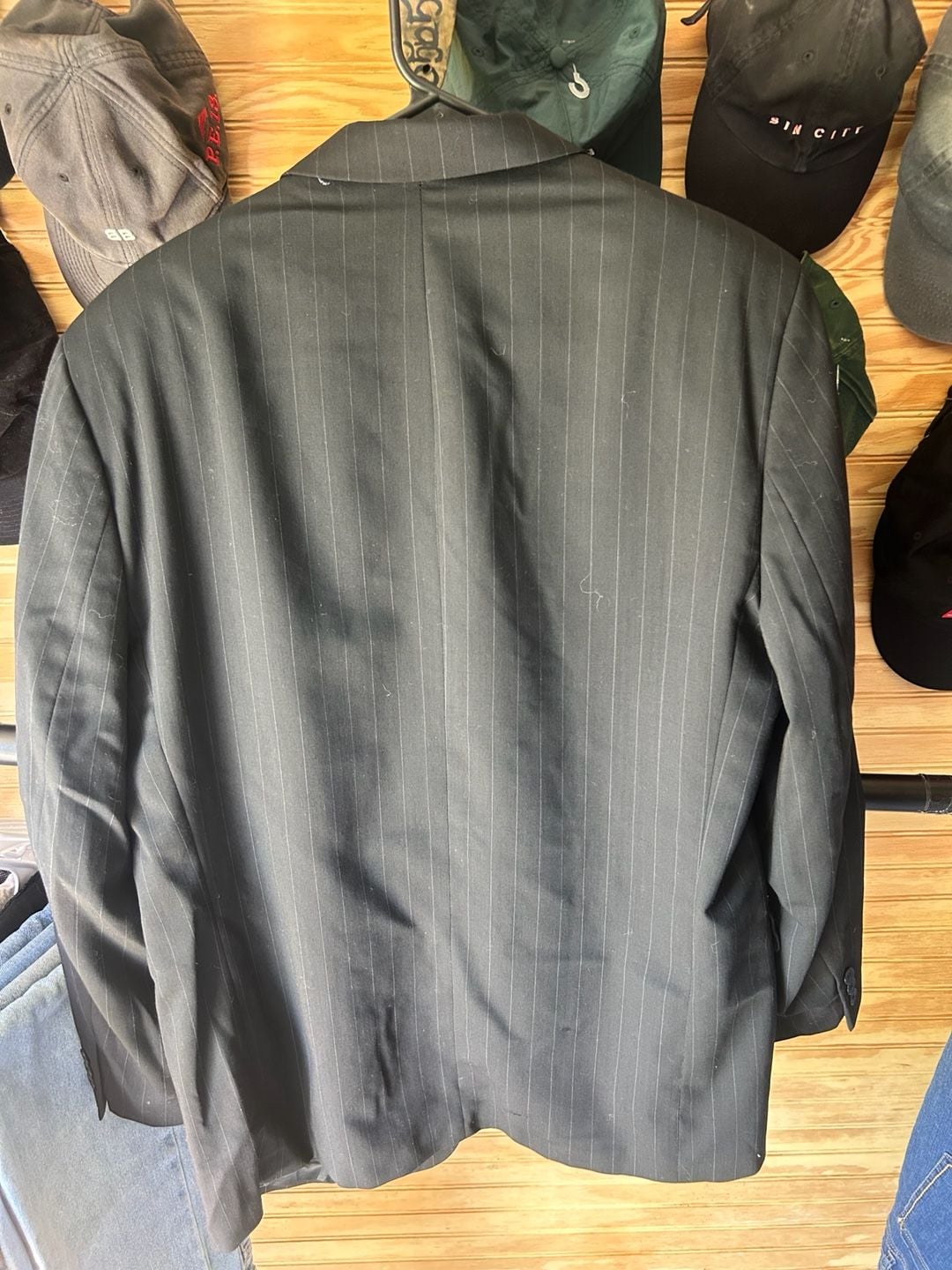 Brandini Tailored for Famous-Barr Pure New Wool Pinstripe Blazer 8