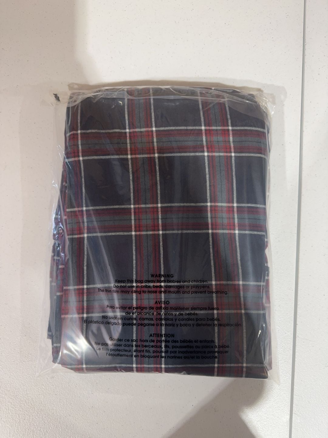 Cozy Earth Women's Farmhouse Long Sleeve Pajama Top Eclipse Plaid Size M 5