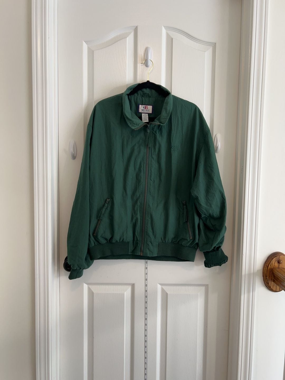 CB Sport by Croft & Barrow vintage Green Nylon Bomber jacket men’s large 2