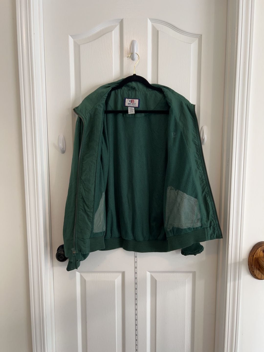CB Sport by Croft & Barrow vintage Green Nylon Bomber jacket men’s large 6
