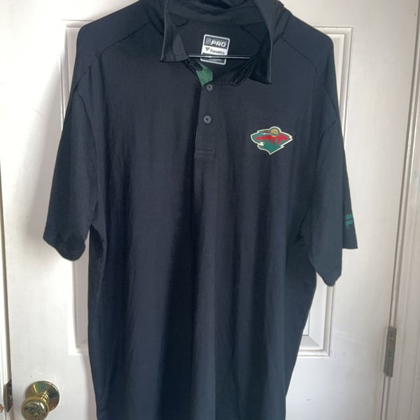 Fanatics NHL Minnesota Wild Authentic Pro Performance Polo Shirt Black Size XL