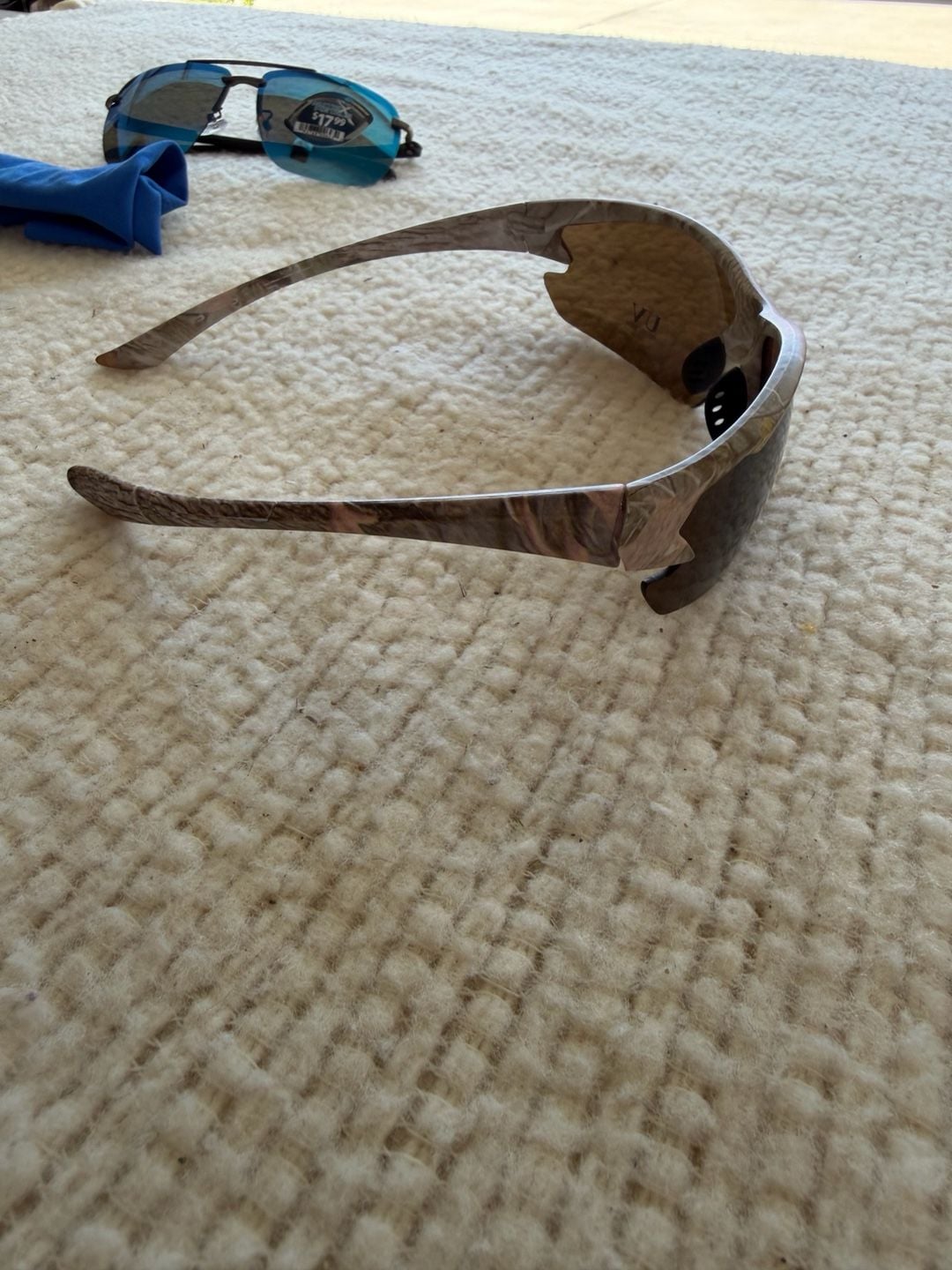 2 Sunglasses with Blue Mirror Lenses or Camo 6