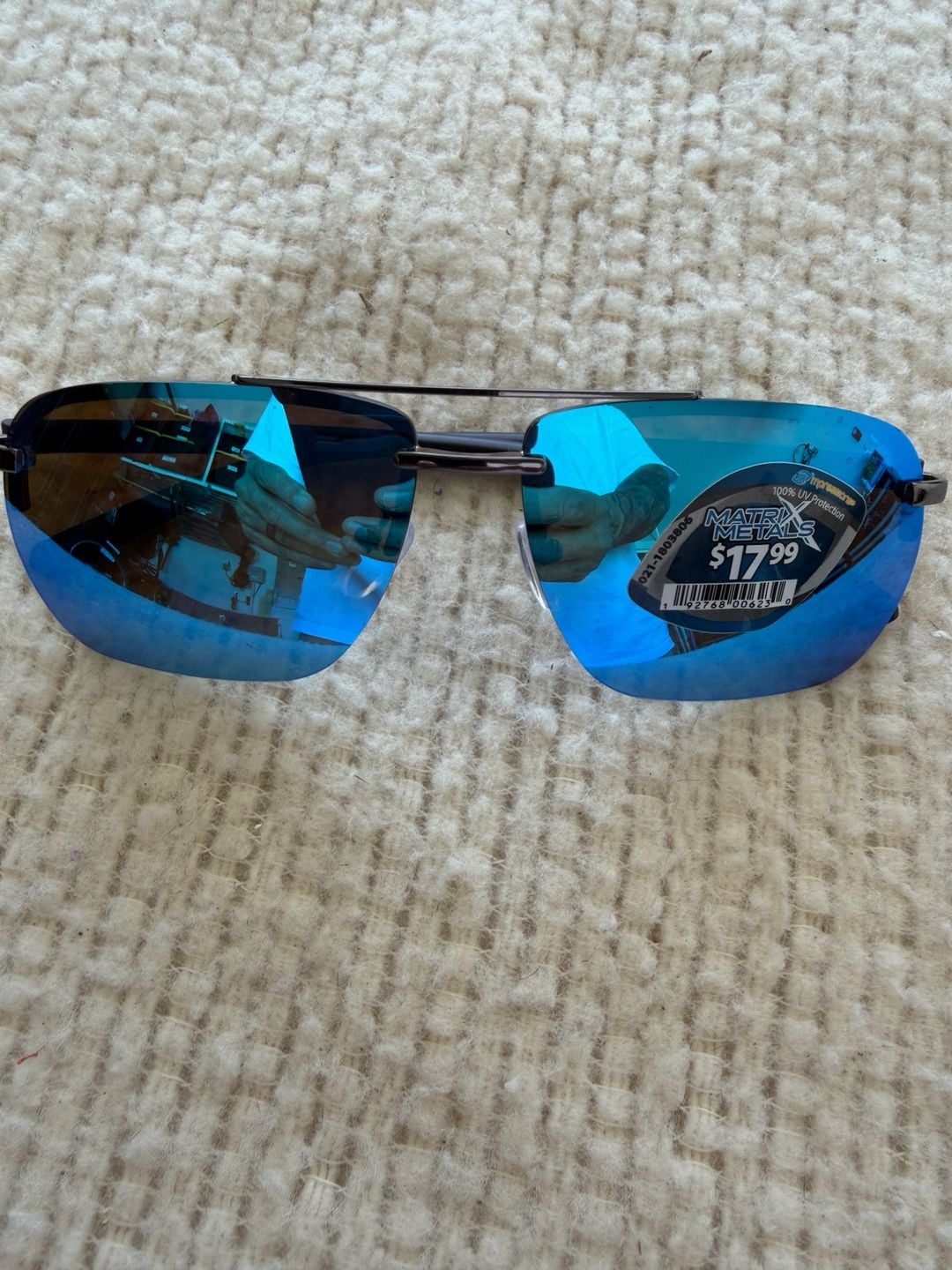 2 Sunglasses with Blue Mirror Lenses or Camo 7