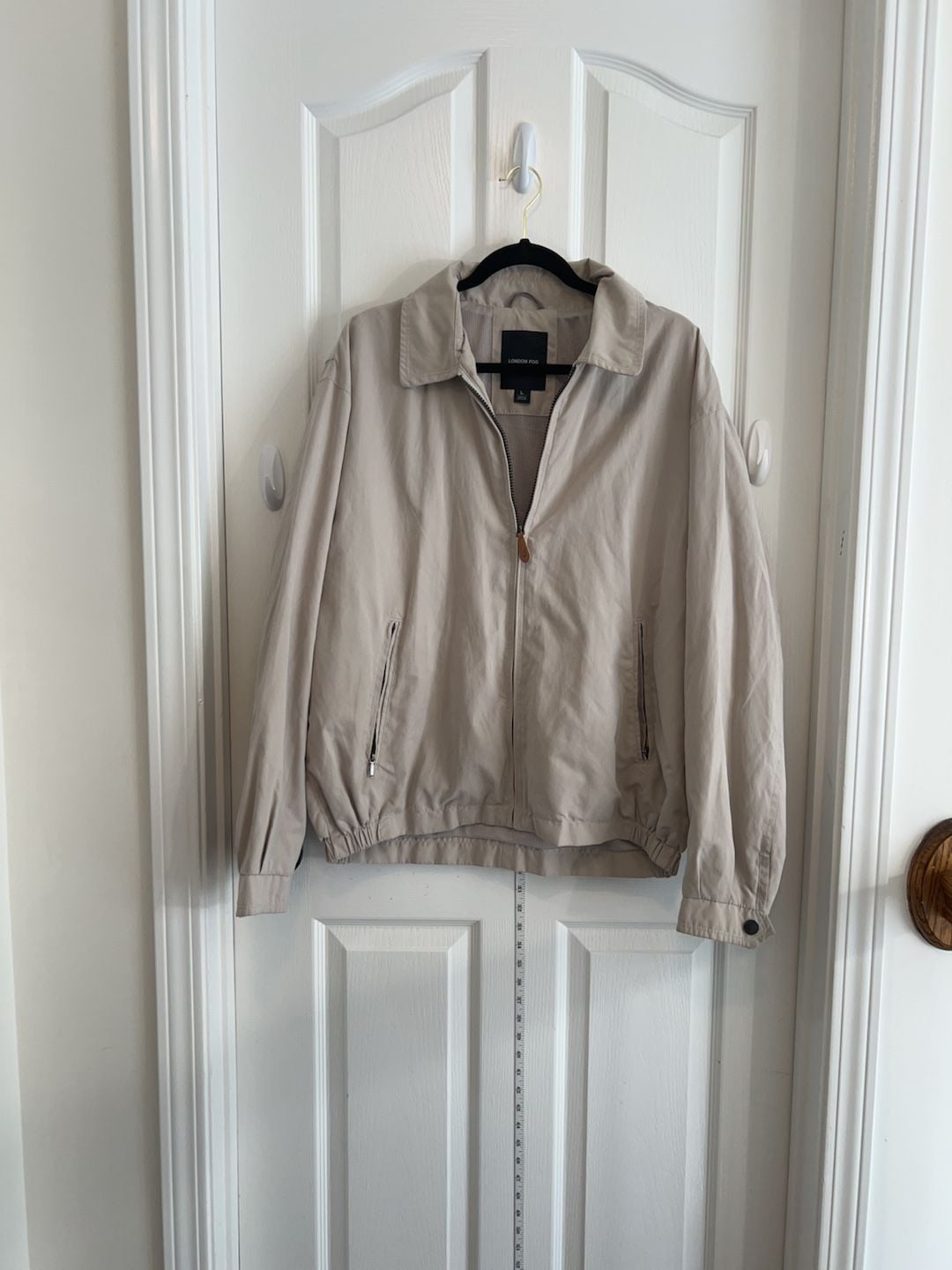 London Fog Men’s Beige Lightweight Jacket Full Zip Large Minimalist jacket 2
