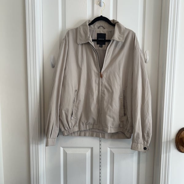 London Fog Men’s Beige Lightweight Jacket Full Zip Large Minimalist jacket