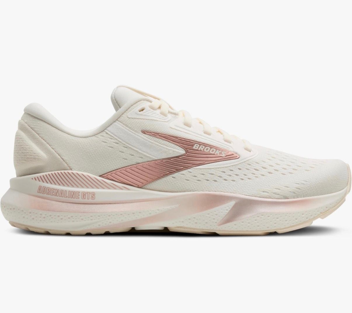 Brooks Women's Adrenaline GTS 24 Running Shoes Size 8 Coconut/Rose Gold 2