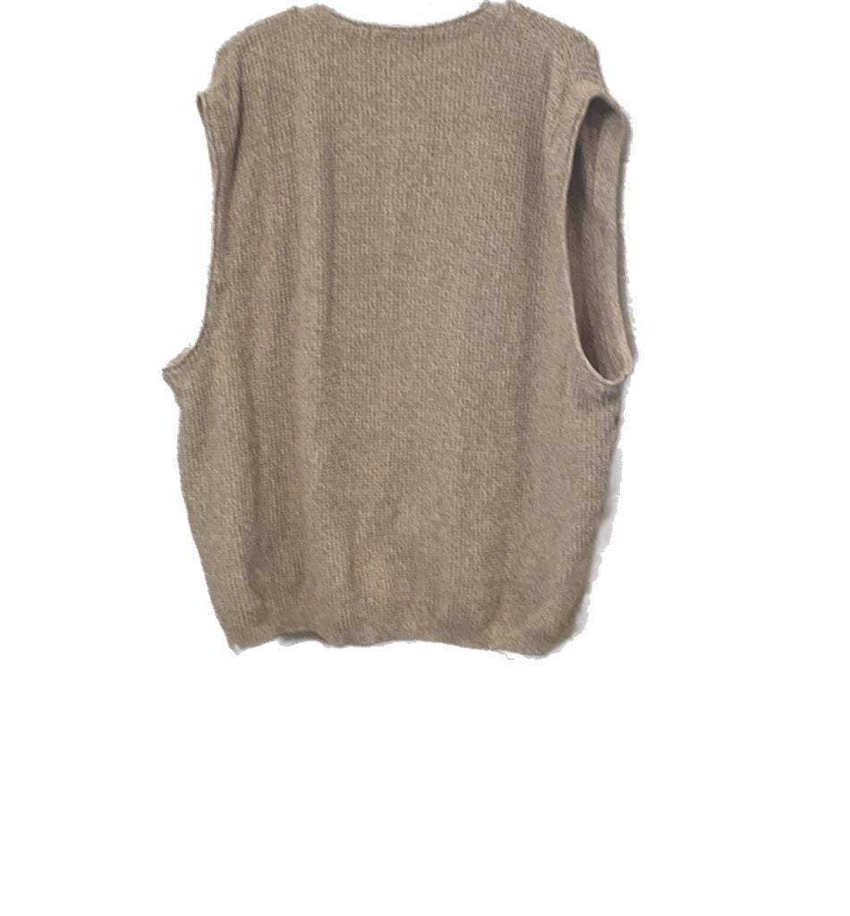 Eddie Bauer Men's XL 100% Cotton Knit Open Front Vest Made in USA 4