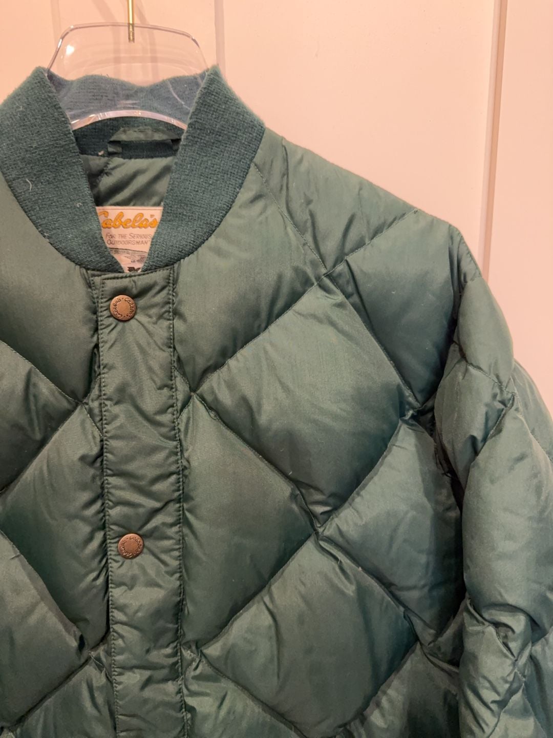 Cabela's Vintage Premier Northern Goose Down Quilted Jacket Size M 3