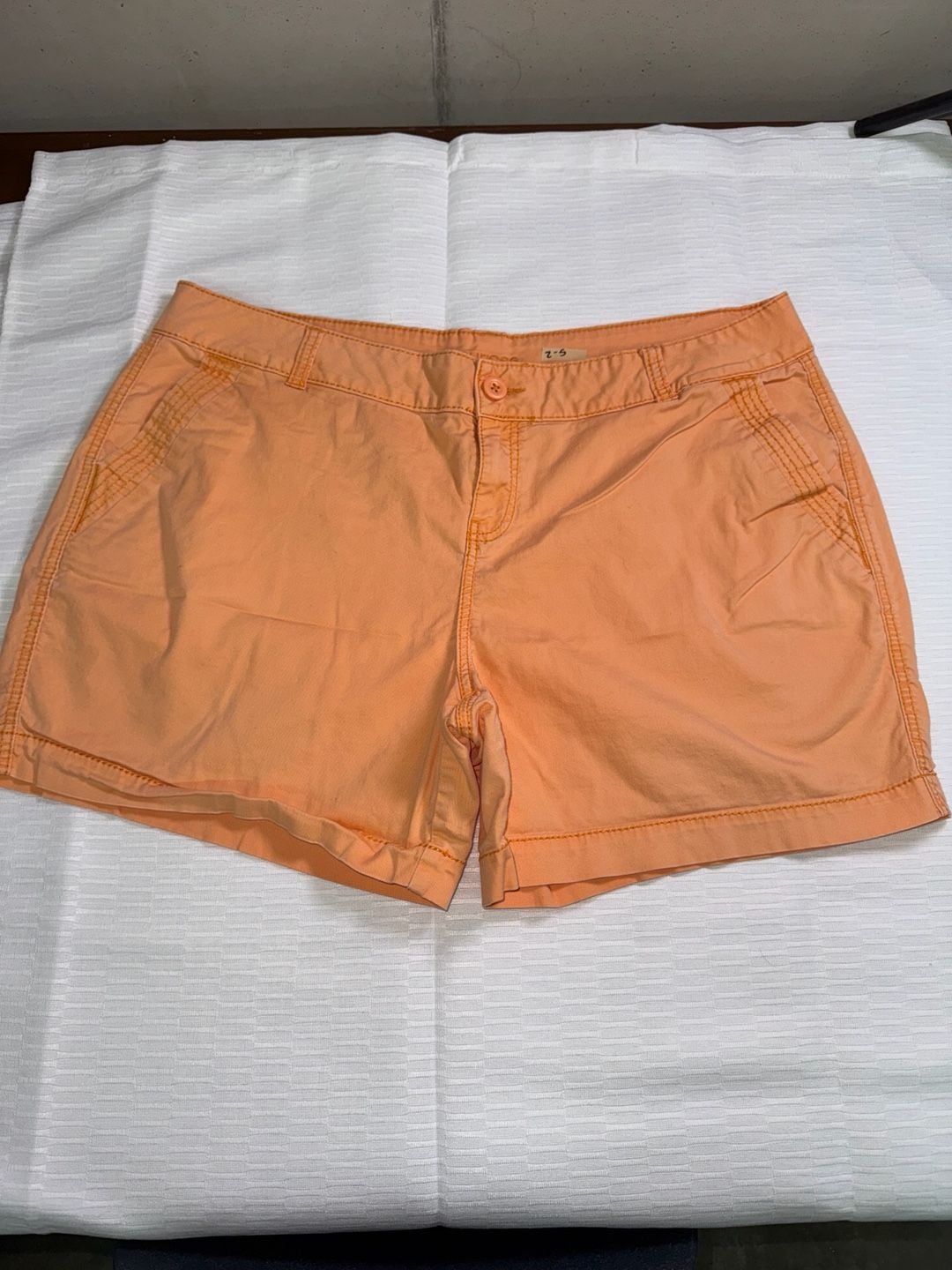 Maurices Women's Orange Cotton Blend Shorts Size 20 2