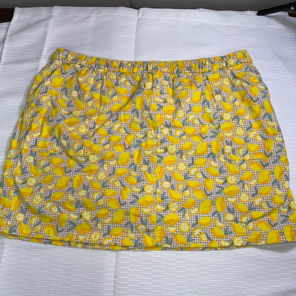 Lands' End Lemon Print Skort Size 24W