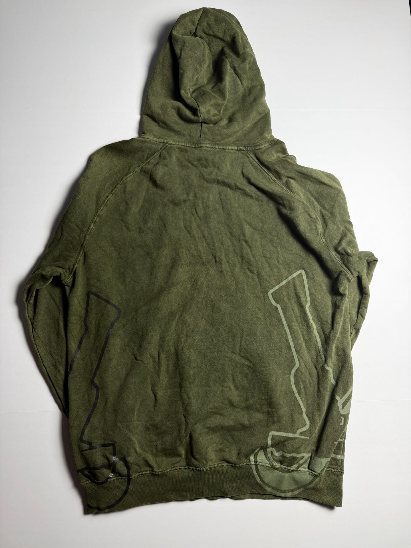 SDL Olive Green Graphic Hoodie Size Large 3